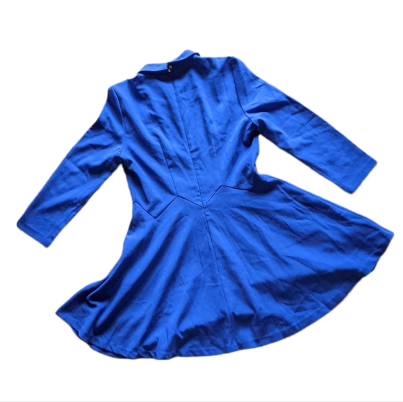 NWOT BirryShop Royal Blue ¾ Sleeve Collar Dress - Women’s Size L (180/100A) - Picture 7 of 8